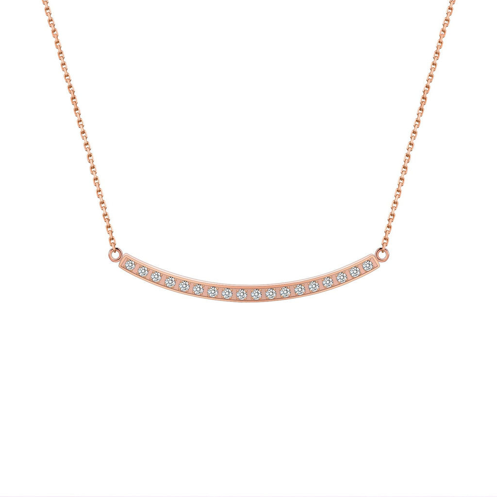Rose gold Mini Smile adjustable necklace