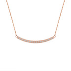 Rose gold Mini Smile adjustable necklace