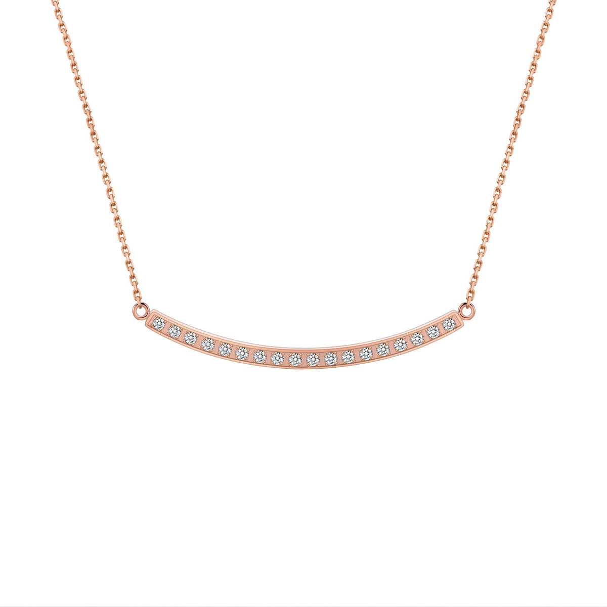 Rose gold Mini Smile adjustable necklace