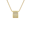 Stunning Gold Pavé Necklace with Coil Chain