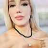 Glamorous Silver Pavé Necklace with Coil Chain
