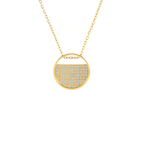 Gold pavé Lune pendant