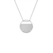Shimmering Stainless Pavé Lune Pendant