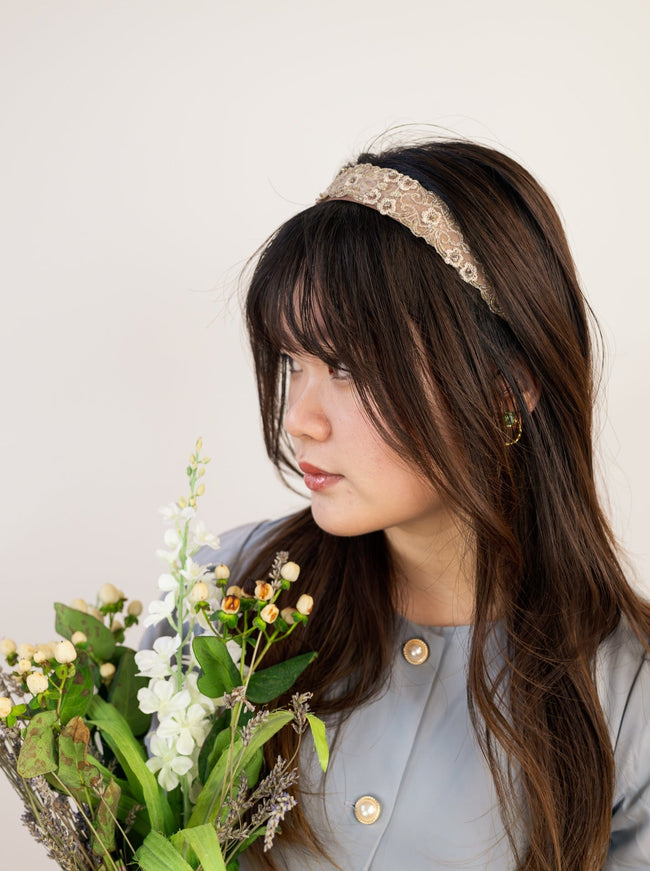 Hayden Tan Beaded Headband