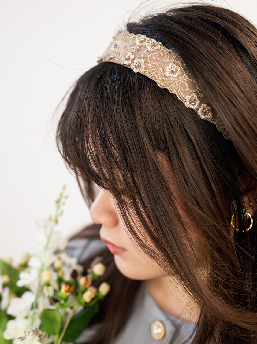 Hayden Tan Beaded Headband