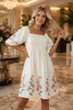 Floral Puff Sleeve Babydoll Dress