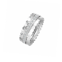 Silver Mon Rêve three-ring stack shown at an angle