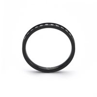 Black thin-band stacking eternity ring