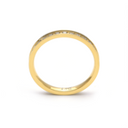Gold thin-band stacking eternity ring