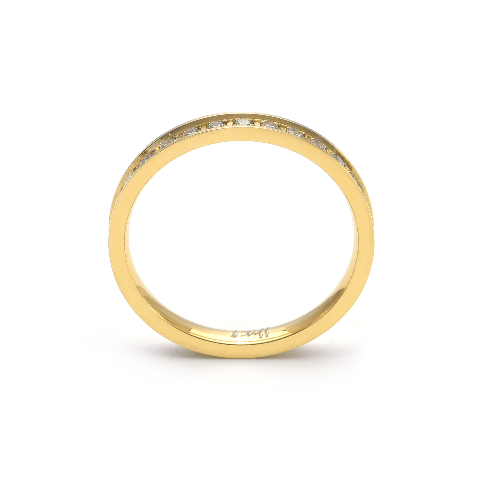 Flawless Gold Stacking .01 ct Eternity Ring [Thin Band]