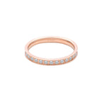 Rose gold thin-band stacking eternity ring