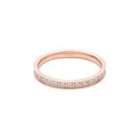 Rose gold thin-band stacking eternity ring