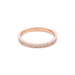 Modern Rose Gold Stacking .01 ct Eternity Ring [Thin Band]