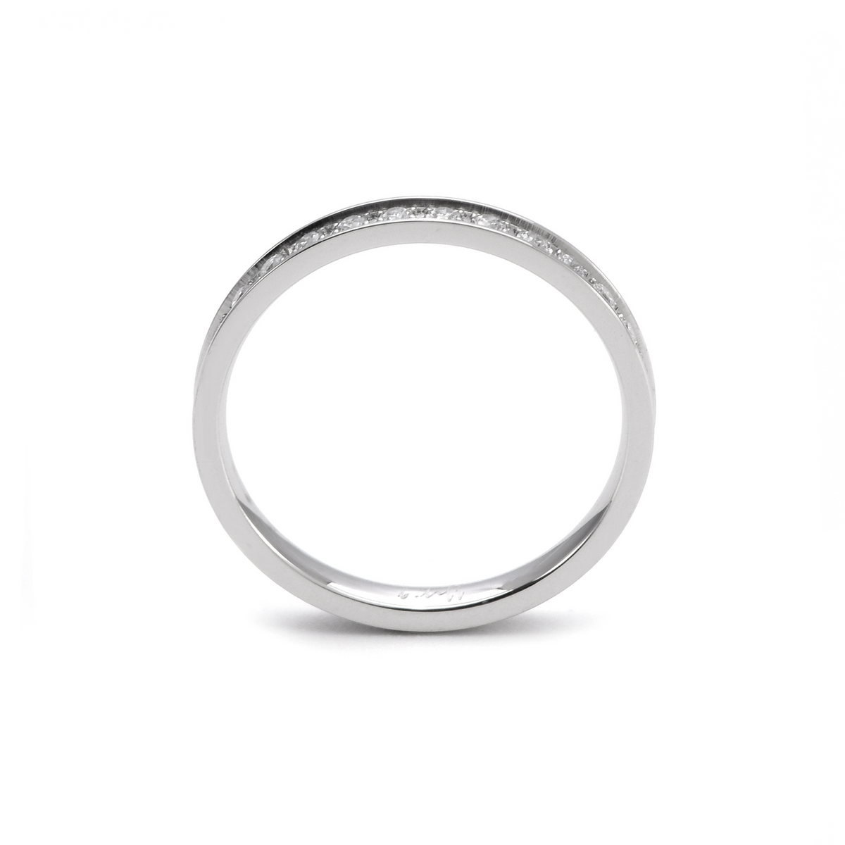 Thin-band stacking eternity ring