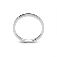 Thin-band stacking eternity ring