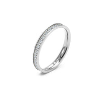 Thin-band stacking eternity ring