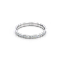 Thin-band stacking eternity ring