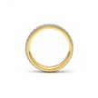Impeccable Gold Three-Row Eternity Ring