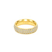 Impeccable Gold Three-Row Eternity Ring