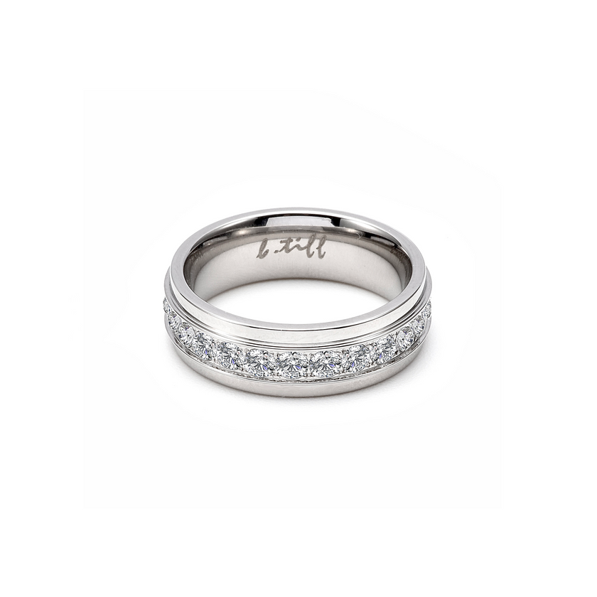 Elevated Center Row Wide Eternity Ring