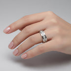 Center-row wide eternity ring