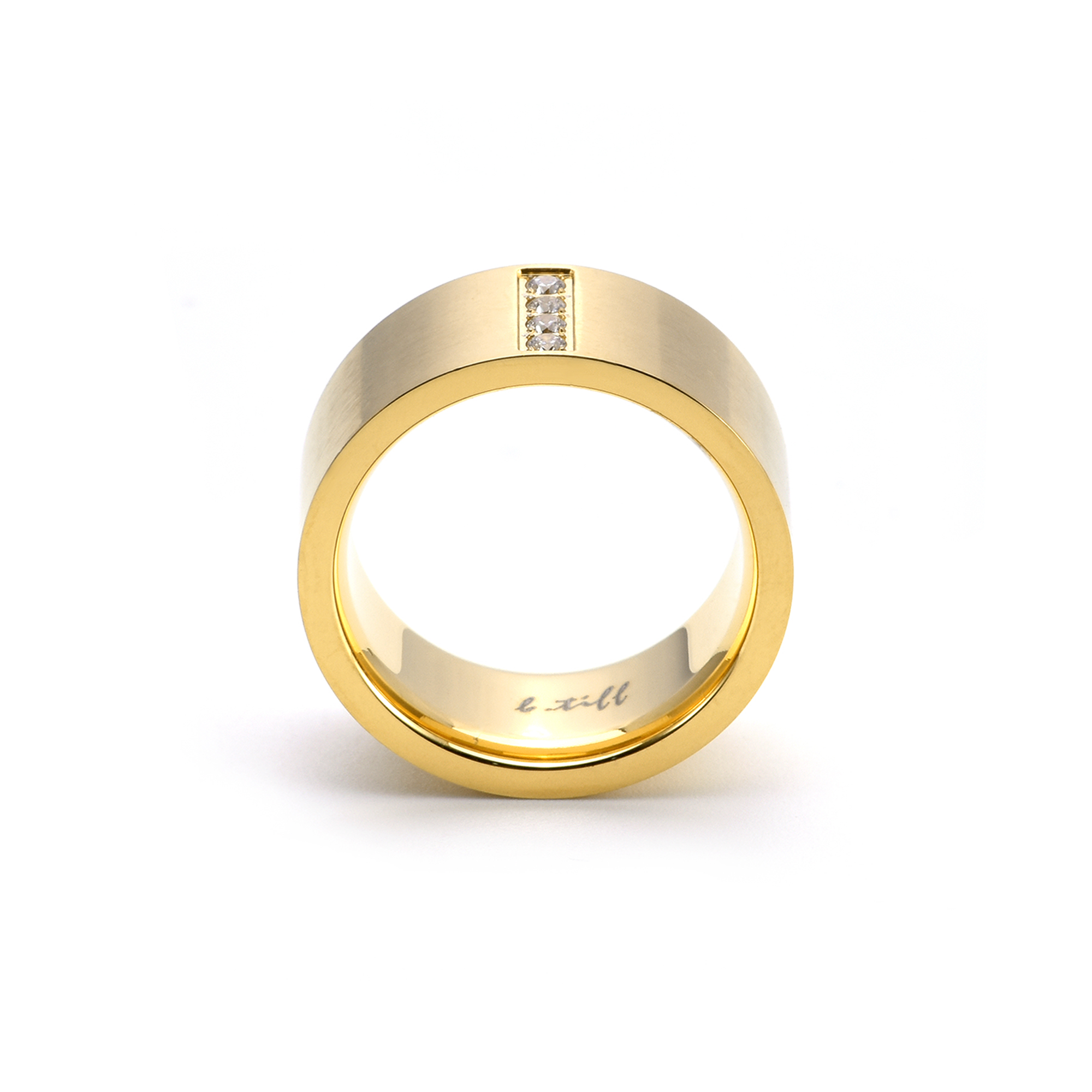 Attention Seeker 4-Stone Gold Wide Ring