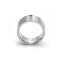 Four-stone wide-band ring