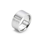 Four-stone wide-band ring