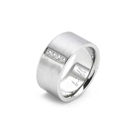 Four-stone wide-band ring