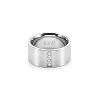 Four-stone wide-band ring