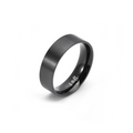 Simplicity black wide-band stacking ring