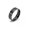 Simplicity Black Stacking Ring [Wide Band]