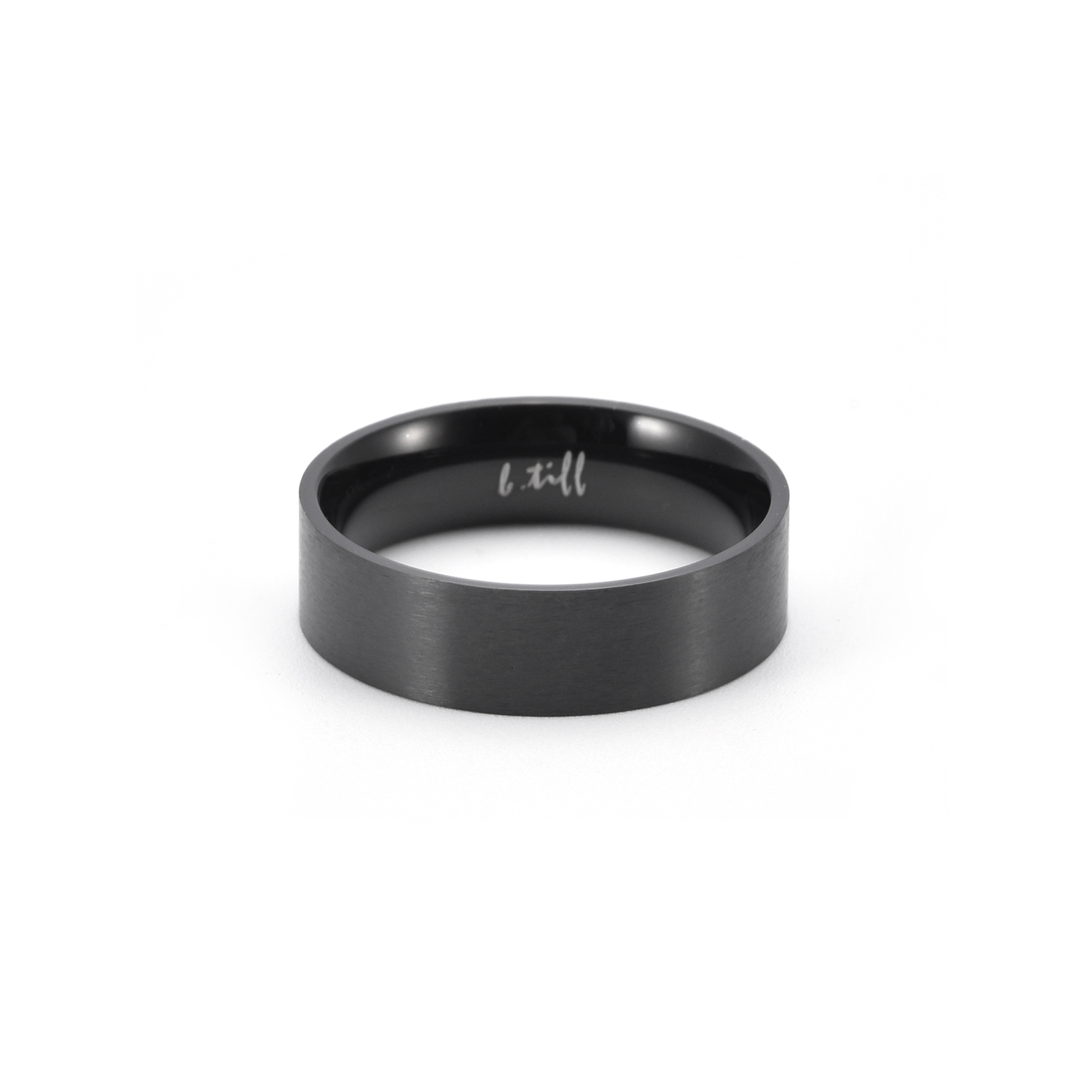 Simplicity Black Stacking Ring [Wide Band]