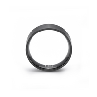 Simplicity black wide-band stacking ring