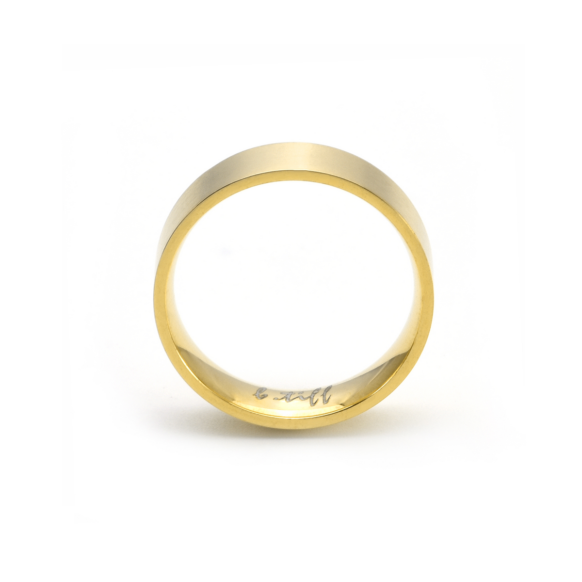 Simplicity gold wide-band stacking ring