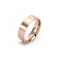 Simplicity rose gold wide-band stacking ring