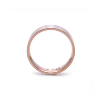 Simplicity rose gold wide-band stacking ring