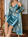 The Soft Life Beautiful Satin Robe & Nightgown Duo