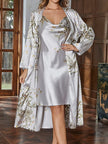 The Soft Life Beautiful Satin Robe & Nightgown Duo