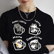 Caffeine & Catitude — Kawaii Coffee & Cats T-Shirt