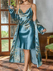 The Soft Life Beautiful Satin Robe & Nightgown Duo
