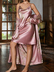 The Soft Life Beautiful Satin Robe & Nightgown Duo