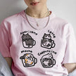 Caffeine & Catitude — Kawaii Coffee & Cats T-Shirt