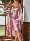 The Soft Life Beautiful Satin Robe & Nightgown Duo