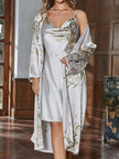 The Soft Life Beautiful Satin Robe & Nightgown Duo