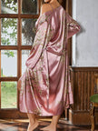 The Soft Life Beautiful Satin Robe & Nightgown Duo