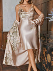 The Soft Life Beautiful Satin Robe & Nightgown Duo