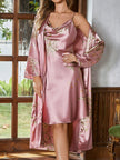 The Soft Life Beautiful Satin Robe & Nightgown Duo