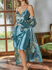 The Soft Life Beautiful Satin Robe & Nightgown Duo