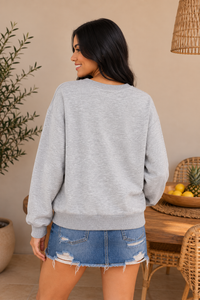 Western Ghost Sequin Halloween Sweatshirt — back view